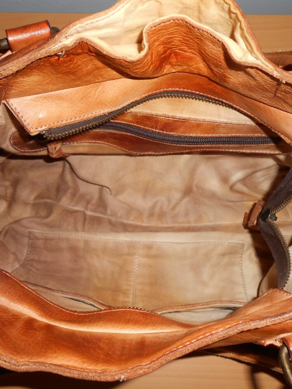 BED STU ROCKABABY Cafe Latte leather bag NO STRAP - Picture 13 of 16
